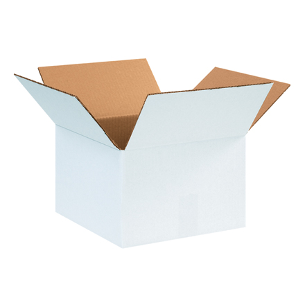 12 x 12 x 8" White Corrugated Boxes