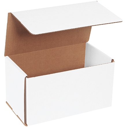 9 x 5 x 5" White Corrugated Mailers