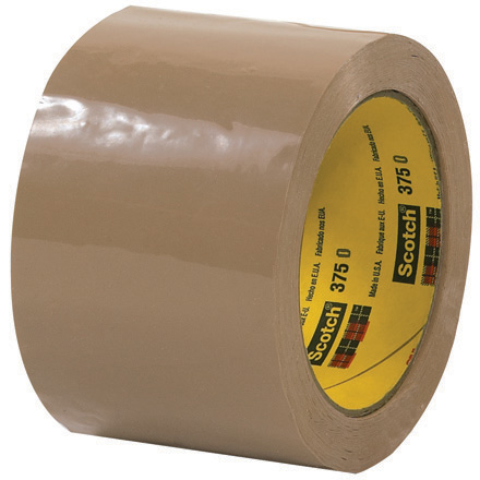 3" x 55 yds. Tan Scotch<span class='rtm'>®</span> Box Sealing Tape 375